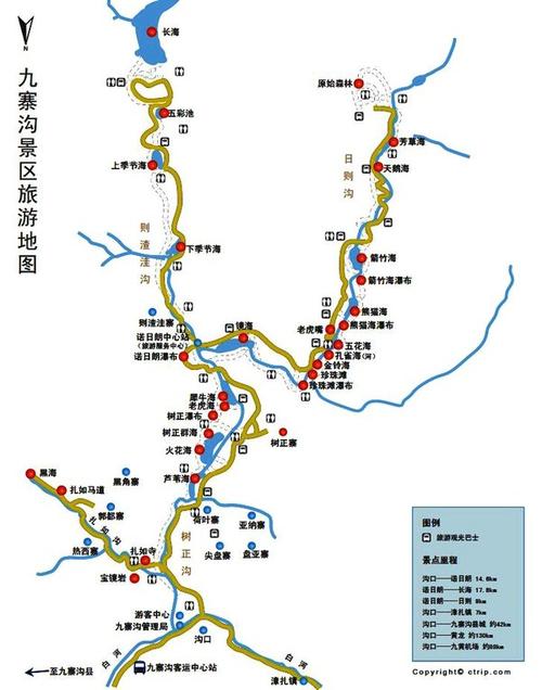 九寨沟游览顺序_九寨沟游览顺序图