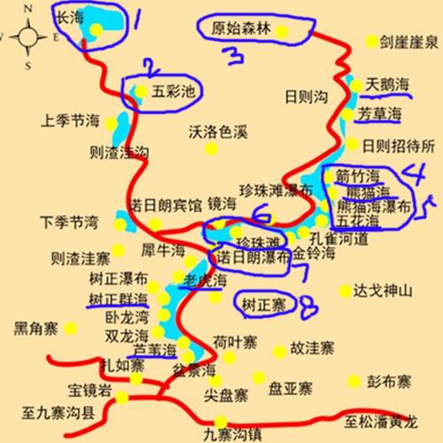 九寨沟地图高清版_九寨沟地图高清版旅游地图