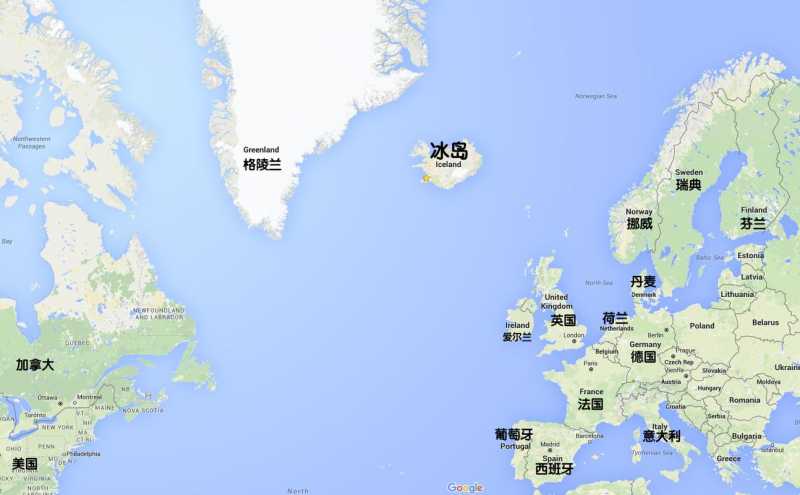 冰岛在哪里地图-冰岛在哪里地图图片