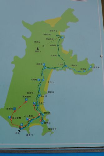 普陀山旅游地图_普陀山旅游详细攻略