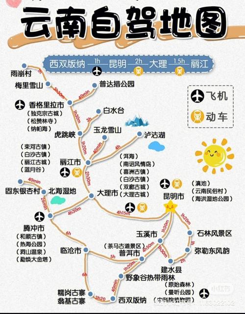 云南自驾游最美线路图_云南自驾游经典线路