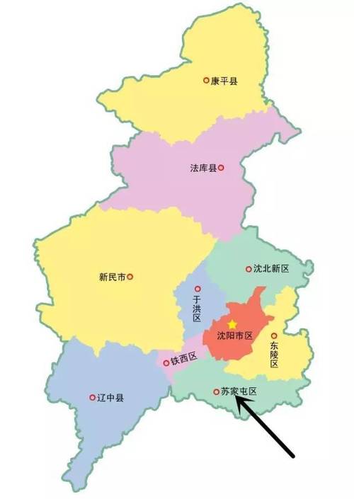 沈阳市地图_沈阳市地图五区划分图